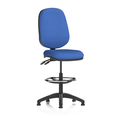 Image of Eclipse Plus II Lever Task Operator Chair Blue Hi RiseDraughtsman Kit