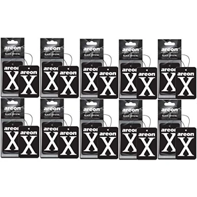 Image of AREON X Version Car Air Freshener Black Crystal Mirror Hanging Set Multi Pack of 3