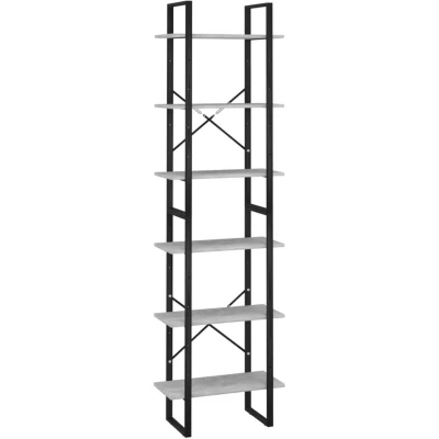 Image of vidaXL Storage Shelf Concrete Grey 60x30x210cm Engineered Wood