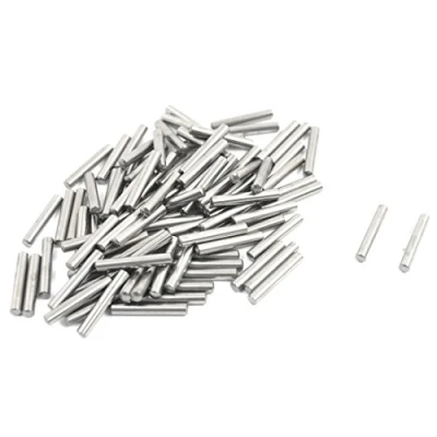 Image of sourcingmap 100 Pcs 2mm X 13mm Metal Parallel Dowel Pins Fasten Elements Silver Tone
