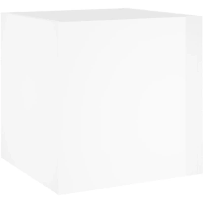 Image of vidaXL Planter Box High Gloss White 40x40x40 cm Engineered Wood