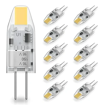 Image of RuLEDne G4 LED Light Bulb 1 W 1.5 120 Lumen 4000 K Neutral White Bulbs, AC/DC 12 V Mini Equivalent to 10 15 Halogen Bulb, Not Dimmable, No Flickering Pack of