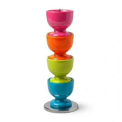 Image of Zeal G277XB Set of Egg Cups, Melamine, Multicolour