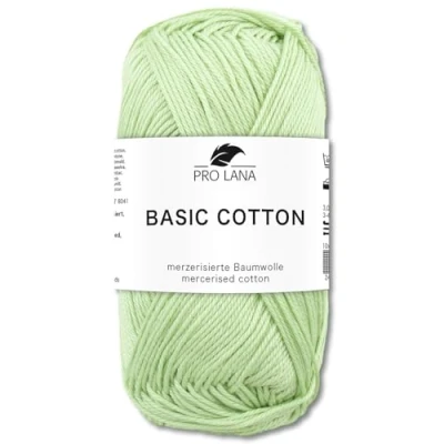 Image of Frida&#039;s Wollhaus Pro Lana 50 g Basic Cotton Knitting Crochet Wool Yarn 64 Colours (79 Light Green)