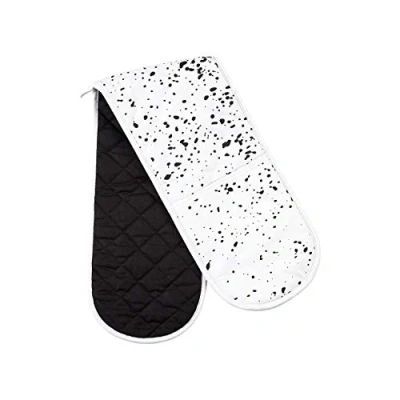 Image of Premier Housewares Double Oven Glove, Cotton, White/Black