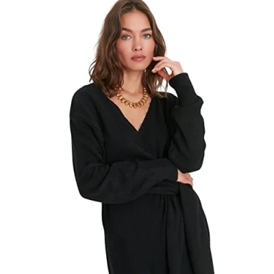 Image of Trendyol Women Mini A line Regular fit Woven Dress Schwarz