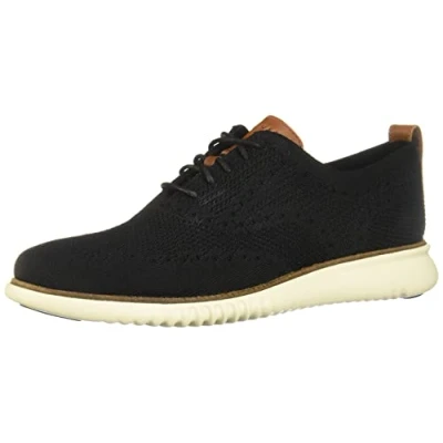 Image of Cole Haan Men&#039;s 2.zerogrand Stitchlite Oxfords, Black Ivory Ivory, 12 UK