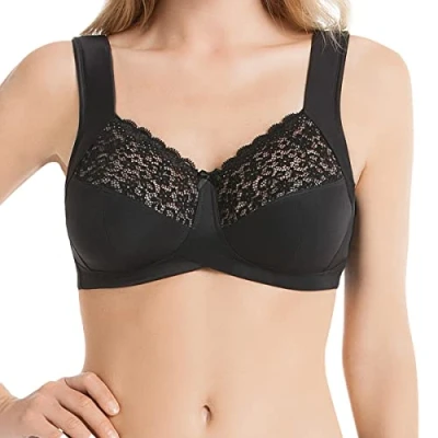 Image of Anita Womens Havanna Support Bra Black Nylon Size 34A