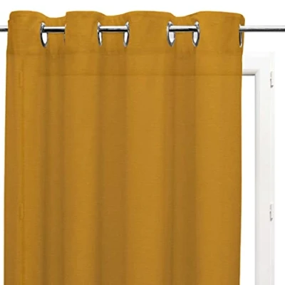 Image of Soleil D&#039;Ocre PANAMA &#039;s Sheer curtains in Yellow