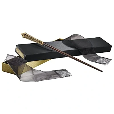Image of The Noble Collection Fantastic Beasts Corvus Lestrange&#039;s Wand in Collector’s Box 13.5in (34cm) Wizarding World Officially Licensed Film Set Movie Props Wands Gifts