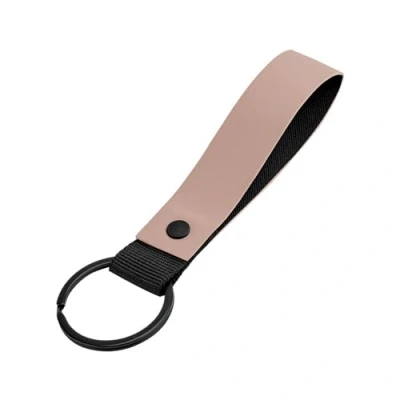 Image of BagBase Car Keychain Matte 100% Recycled Polyester Leather Nude Pink Accessory For Key Ring Travel Essentials, Mens Wallets, Womens Wallet, Unisex