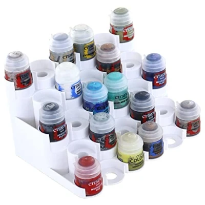 Image of Feldherr paint Rack compatible with 28 Citadel pots (12 ml / 18 24 ml), Color:White