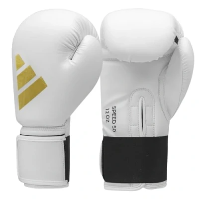 Image of Adidas Speed 50 Boxing Gloves for Men, Women &amp; Kids Intermediate Level PU Training Perfect Fitness Classes, Bag Workouts, and Sparring