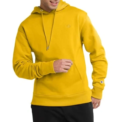 Image of Champion Men&#039;s, Powerblend, Fleece Comfortable Hoodie, Sweatshirt (Reg. Or Big &amp; Tall), Team Gold C Logo, S