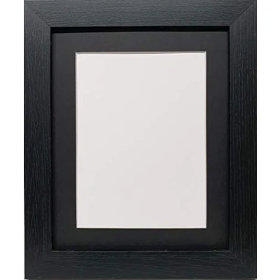 Image of Black Frame with Whit Mount (Black Mount, 14&quot;X11&quot; for 12&quot;X8&quot; Picture)