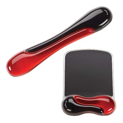 Image of Kensington Duo Gel Mouse &amp; Keyboard Wrist Rest Bundle, Red (K50036WW)