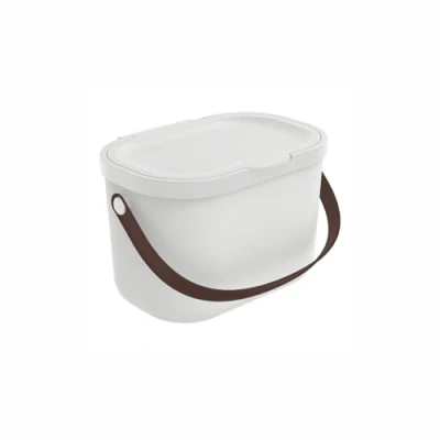 Image of Rotho Babydesign Nappy Pail Yuma Odour Proof bin Made of Recycled Plastic, hygienic &amp; Environmentally Friendly with lid Carrying Handle, Space Saving Easy to Clean, Ideal for Baby Rooms