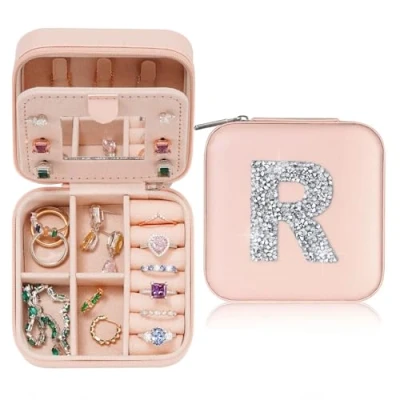 Image of TINGN Travel jewellery Box, Organiser, Case,18th Birthday Gifts for Girls, Teenage Girls Gifts, Personalised box R