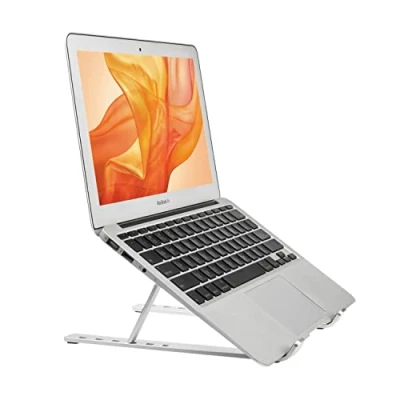 Image of Desire2 Adjustable Laptop Stand, Portable Aluminium Holder for Desk, Foldable Ventilated Cooling Notebook Stand Macbook Air Pro, HP, Lenovo, Sony, Dell More (10 15.6 Inch) Laptops Tablets