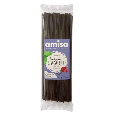 Image of Amisa Organic Gluten Free Buckwheat Spaghetti, 500g Ready in 8 Minutes &amp;