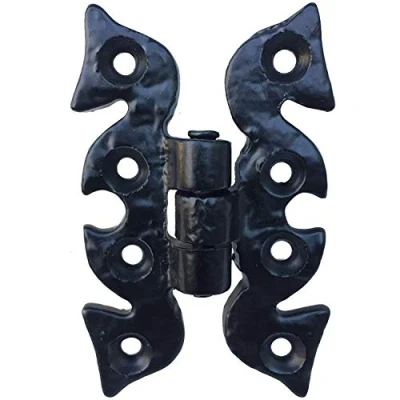Image of Butterfly Snake Cupboard Cabinet Door Hinge, 68mm x 50mm, Black Antique