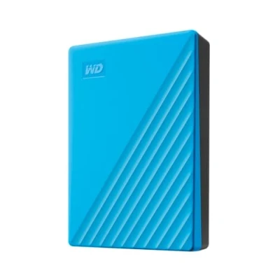 Image of WD 6TB My Passport portable external storage, hard drive, USB 3.0, HDD with software for device management, backup and password protection, works PC, Xbox &amp;Playstation, Blue