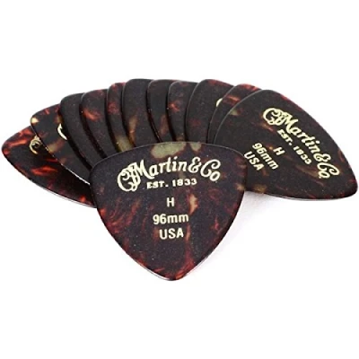 Image of Martin Triangle 346 Guitar Pick Heavy .96mm Faux Tortoiseshell Pack of 12