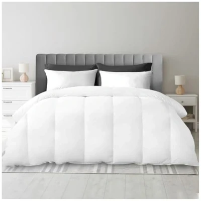 Image of GC GAVENO CAVAILIA Deep Sleep Quilt King Size Duvet 13.5 Tog Polyester Stitched Winter Anti Bacterial Soft and Comfortable Bedding (220x225 Cm) White Washable