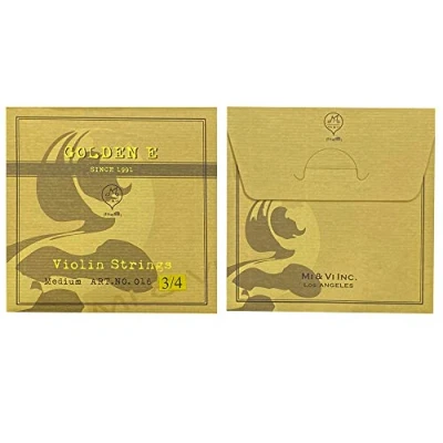 Image of MI&amp;VI Golden E/Gold E Violin String Single E, Medium, Ball End, Super Flexible and Sensitive (3/4)