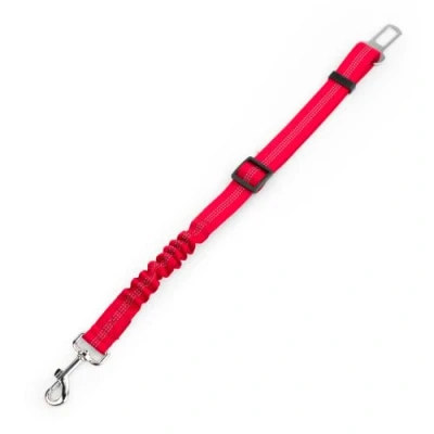 Image of KCT Adjustable Dog Seat Belt Clip Reflective Car Safety Lead Universal Fit Red