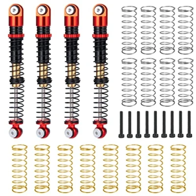 Image of AXspeed RC Crawler 53mm Long Metal Shocks Damper for 1/24th Axial Scx24 AXI90081 Deadbolt AXI00001 AXI00005 AXI00006 Upgrade (Red)