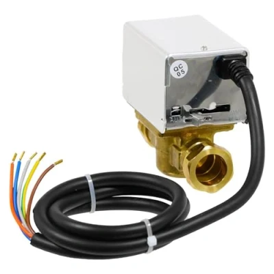 Image of Spares2go 22mm Motorised 2 Port Inline Zone Valve compatible with Honeywell V4043 V4043H1056