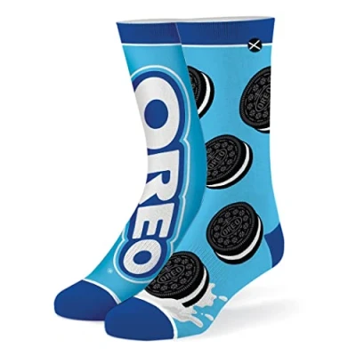 Image of ODD SOX, Oreo Cookies Logo, Novelty Crew Socks, Funny Silly Cool
