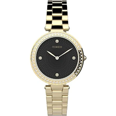 Image of Timex Women Analogue Quartz Watch with Stainless Steel Strap TW2V24400