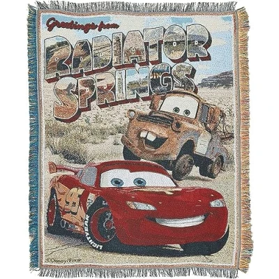 Image of Disney Woven Tapestry Throw Blanket, Polyester, Greetings from Radiator Springs, 48&quot; x 60&quot;