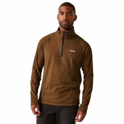 Image of Regatta Men&#039;s Montes Lightweight Half Zip Fleece Fox Black, Size: 3XL