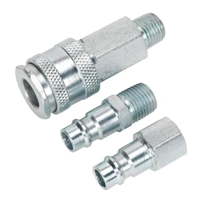 Image of Sealey Air Tool Coupling Kit 1/4&quot;BSP High Flow