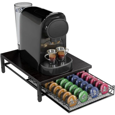 Image of Coffee Pod Drawer Holder for Tassimo Capsule 35pcs Nespresso® OriginalLine Pods Machine Storage Organizer Stand Sliding Kitchen