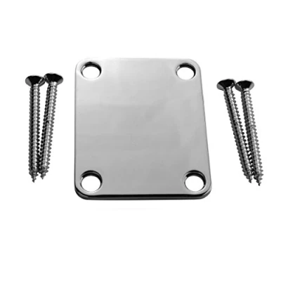 Image of Neck Plate with 4 Screws Replacement Part for Fender Strat Electric Guitar