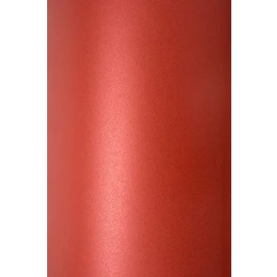 Image of Netuno Sirio Pearl Red Fever Craft Paper Shimmer Pearlescent DIN A5 148 x 210 mm 125 g Pack of 10