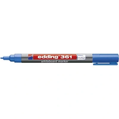 Image of edding 361 whiteboard marker blue 1 pen round tip mm dry wipe for whiteboards, flipcharts, pinboards, magnetic and memo boards sketchnotes refillable