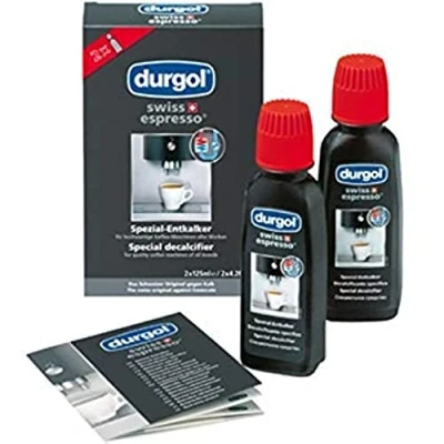 Image of Durgol Descaler for Coffee Machines, Swiss Espresso Special Liquid Compatible with All Makers, 2x125 mililitres