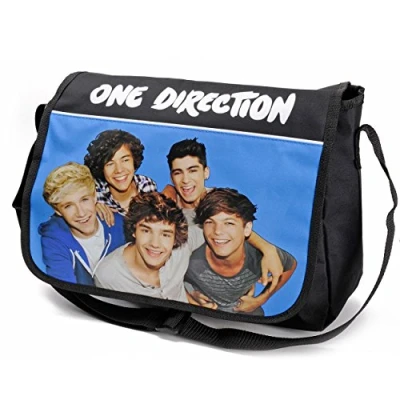 Image of ONE DIRECTION 1D MESSENGER BAG 833A BLUE / BLACK ADJUSTABLE STRAP