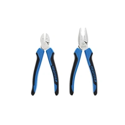 Image of Gedore S8394 Heavy Duty Plier Set, Blue and Grey