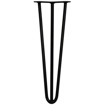 Image of MonsterShop 4 x 16&quot; Hairpin Legs 3 Prong 12mm Black