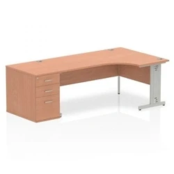 Image of Impulse 1800 Right Hand Wire Managed Workstation 800 Pedesta