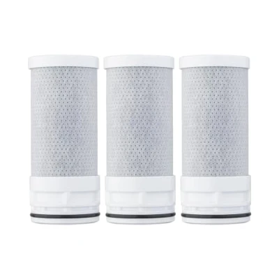 Image of Ibergrif M91007 1 Carbon Block Faucet Replacement Filter, Reduces Chlorine, Heavy Metals and Bad Taste, 3 Pack
