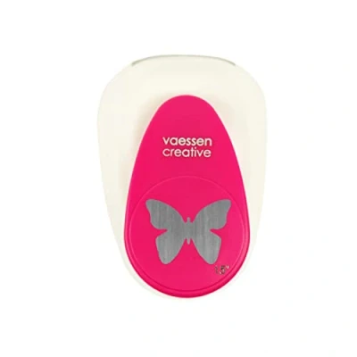 Image of Vaessen Creative Craft Paper Punch Butterfly 2,5 x 3,4 cm Circle Cutter for Crafting and Card Making