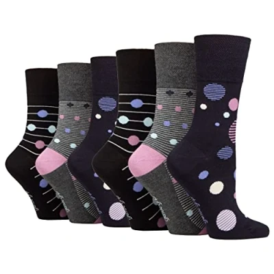 Image of 6 Pairs Gentle Grip Bamboo socks (RM38)
