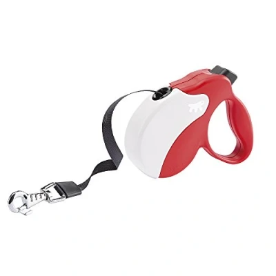 Image of Ferplast Retractable Dog Lead Extendable Leash AMIGO TAPE S, Extending tape, 5 m, Max 15 kg, Red